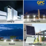 Đèn Pha Chống Chói Năng Lượng Mặt Trời [100W] GPC Solar CC100GPC