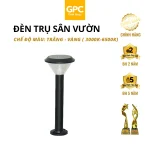 Đèn Trụ Sân Vườn Dạng Tròn Năng Lượng Mặt Trời, Ánh Sáng Trắng, Vàng [60cm]GPC Solar DTTSVS60GPC