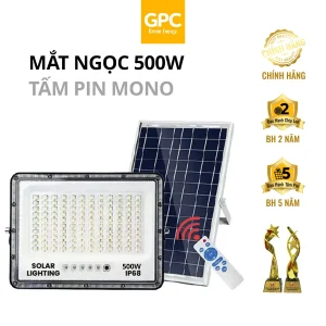 Đèn Pha Kim Cương Mắt Ngọc Năng Lượng Mặt Trời, Ánh Sáng Trắng [500W] GPC Solar LP500KCMNGPC