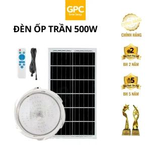 Đèn Ốp Trần Năng Lượng Mặt Trời, Ánh Sáng Trắng [500W] GPC Solar OT500GPC