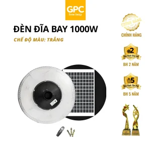 Đèn Đĩa Bay UFO Năng Lượng Mặt Trời, Ánh Sáng Trắng [1000W]GPC Solar UFKC1000GPC